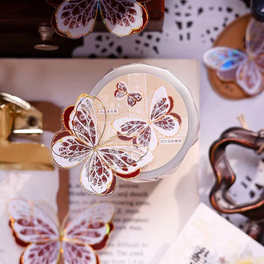Butterfly PET Tape Journaling Pre-Cut Tape