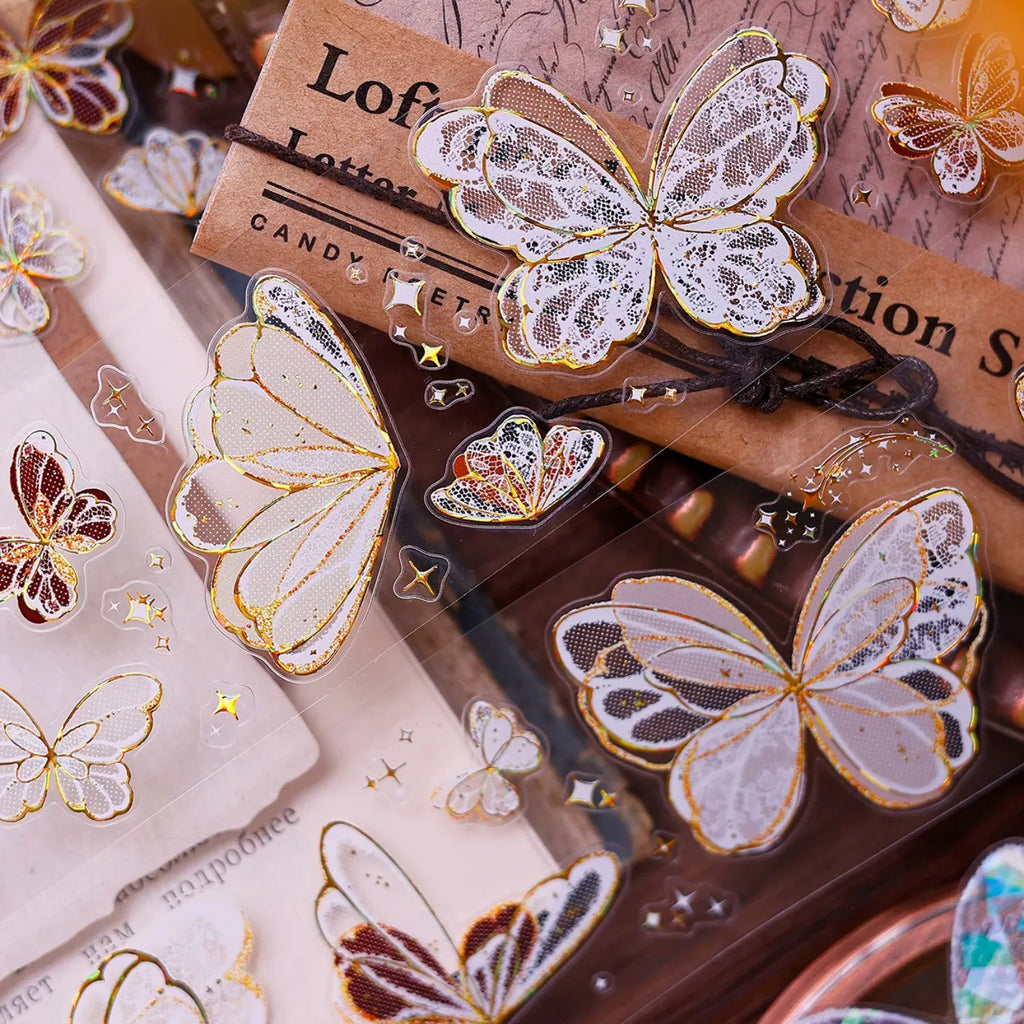 Butterfly PET Tape Journaling Pre-Cut Tape