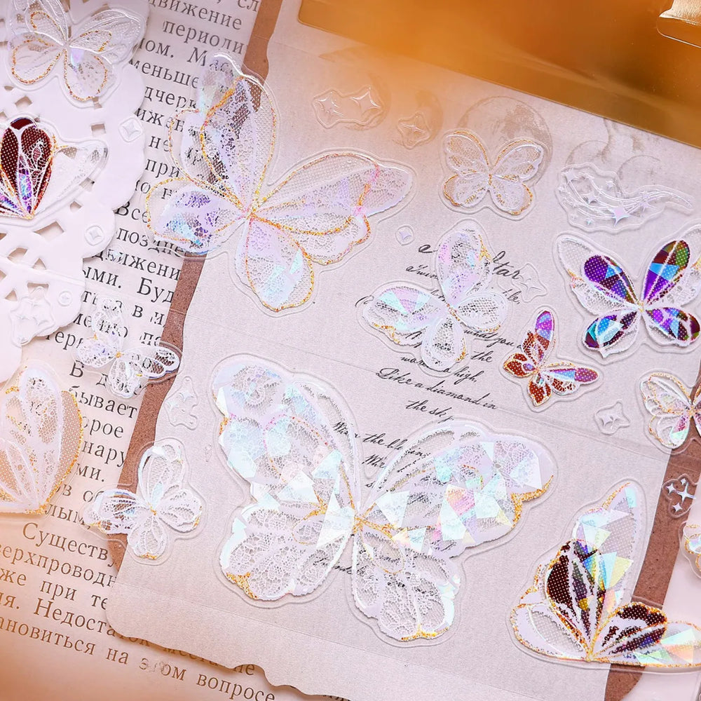 Butterfly PET Tape Journaling Pre-Cut Tape
