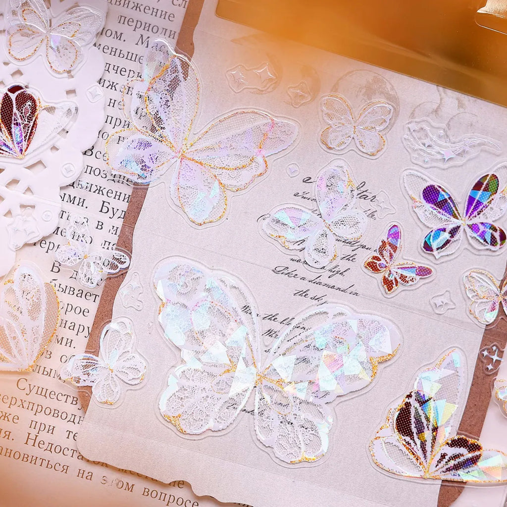 Butterfly PET Tape Journaling Pre-Cut Tape
