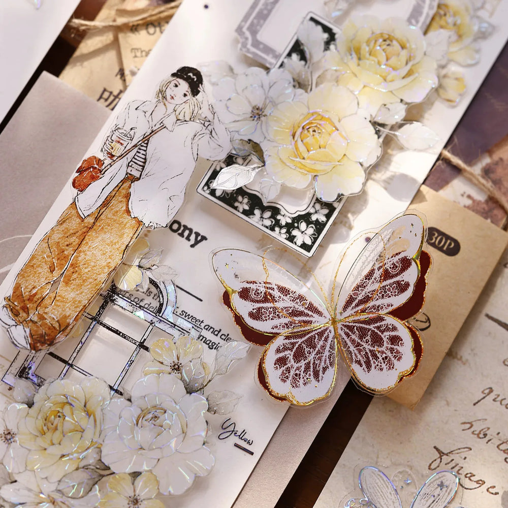 Butterfly PET Tape Journaling Pre-Cut Tape