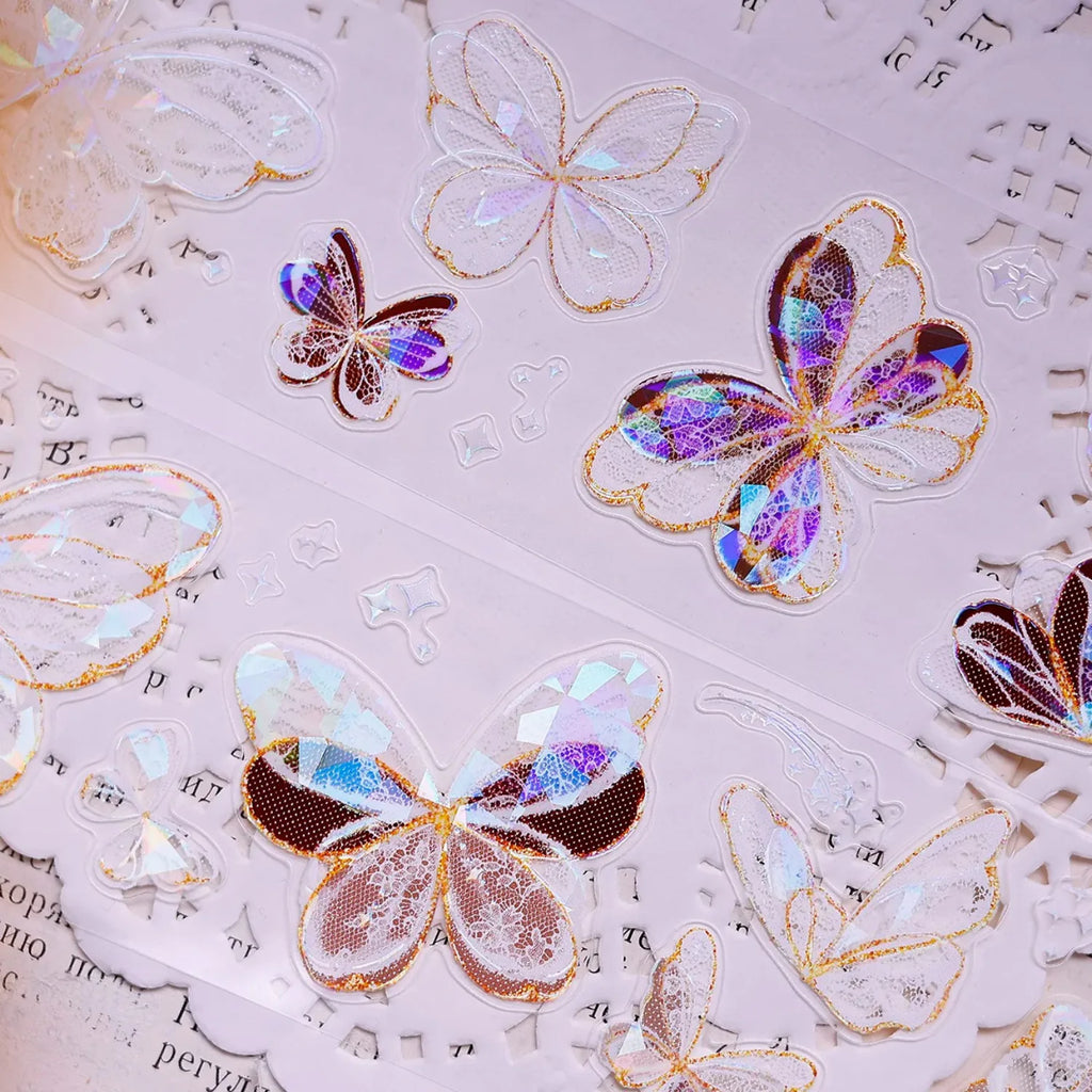 Butterfly PET Tape Journaling Pre-Cut Tape
