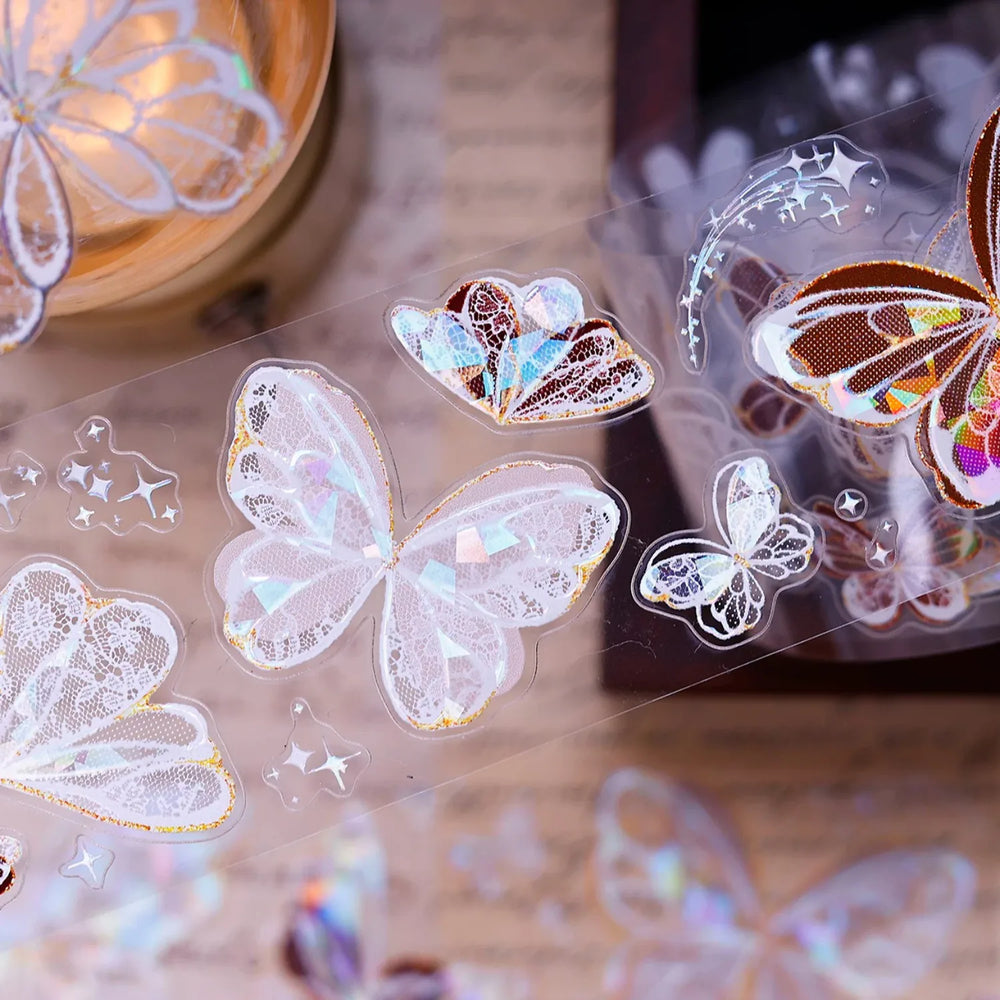 Butterfly PET Tape Journaling Pre-Cut Tape
