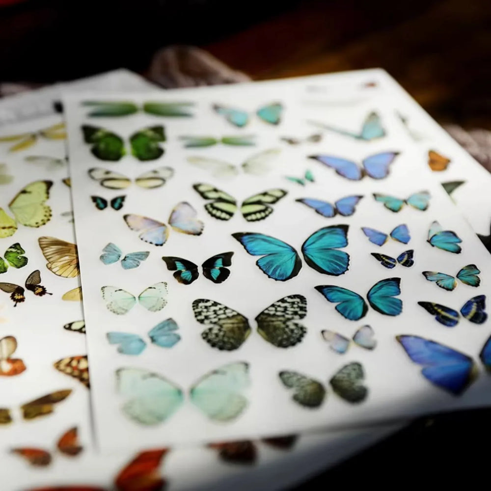 Autocollants papillon à frotter | Fournitures pour journaling et scrapbooking