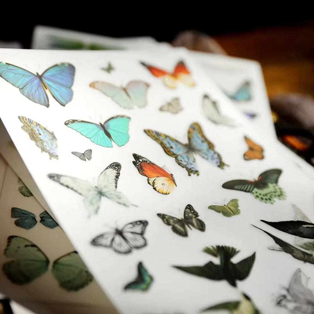 Autocollants papillon à frotter | Fournitures pour journaling et scrapbooking