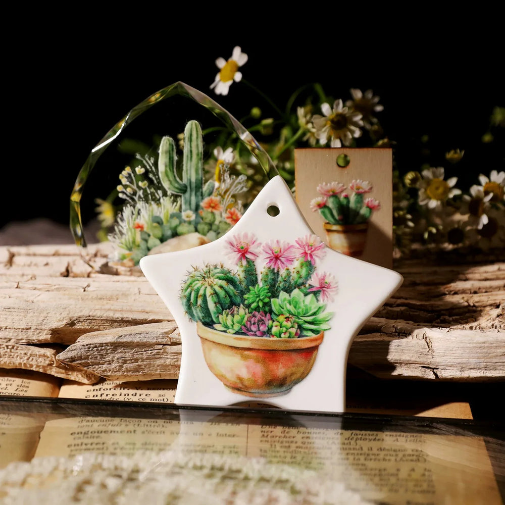 Kaktusblüten Wasserdichte Abziehbilder