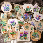 Cactus Bloom Waterproof Transfer Stickers