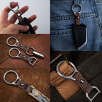 Car Key Fob Leather Keychain Holder