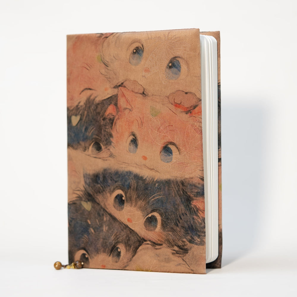 Kawaii Cat Book Cover – A5/A6 Notebook & Book Binder, Planner & Traveler’s Notebook Cover | Gifts for Book Lovers