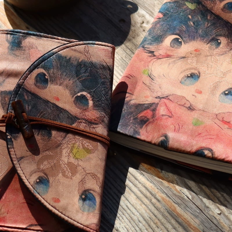 Kawaii Cat Book Cover – A5/A6 Notebook & Book Binder, Planner & Traveler’s Notebook Cover | Gifts for Book Lovers