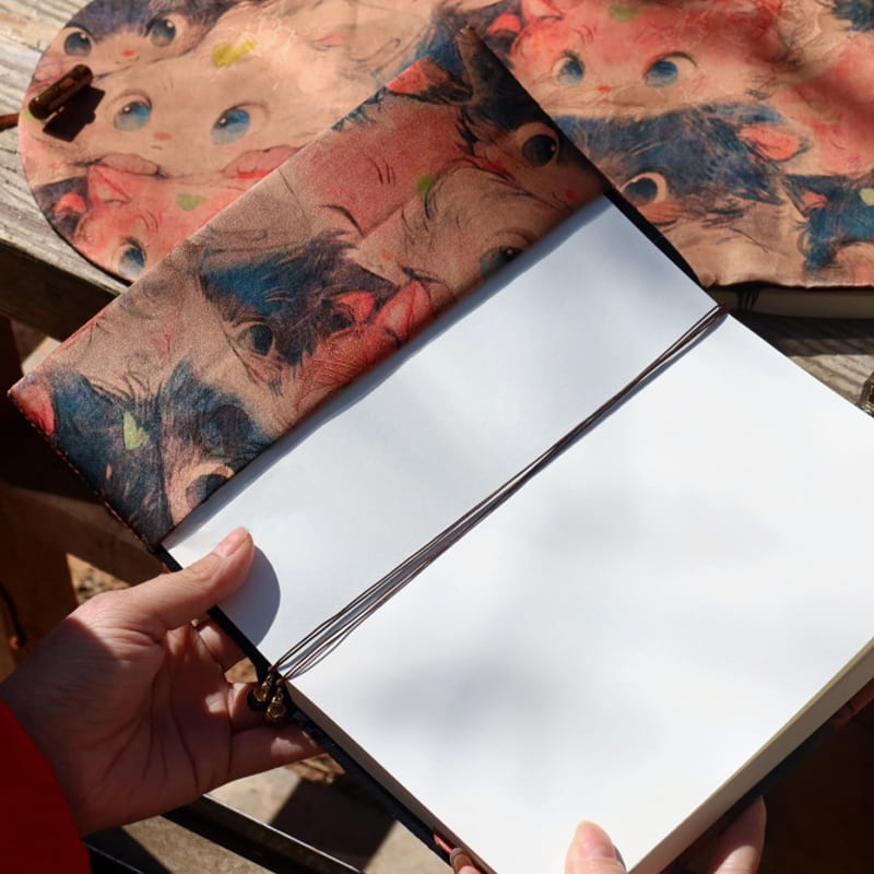 Kawaii Cat Book Cover – A5/A6 Notebook & Book Binder, Planner & Traveler’s Notebook Cover | Gifts for Book Lovers