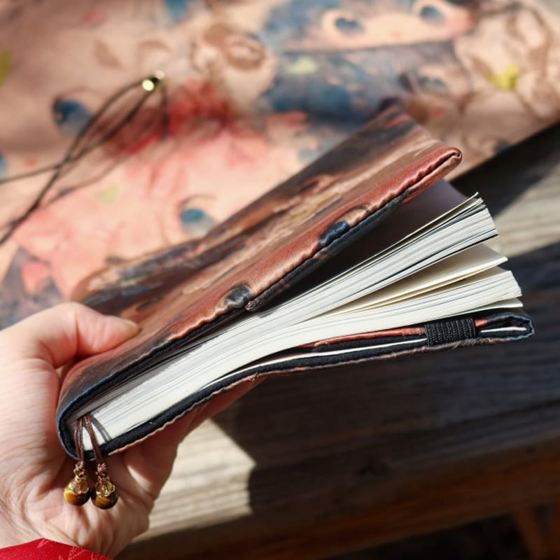 Kawaii Cat Book Cover – A5/A6 Notebook & Book Binder, Planner & Traveler’s Notebook Cover | Gifts for Book Lovers