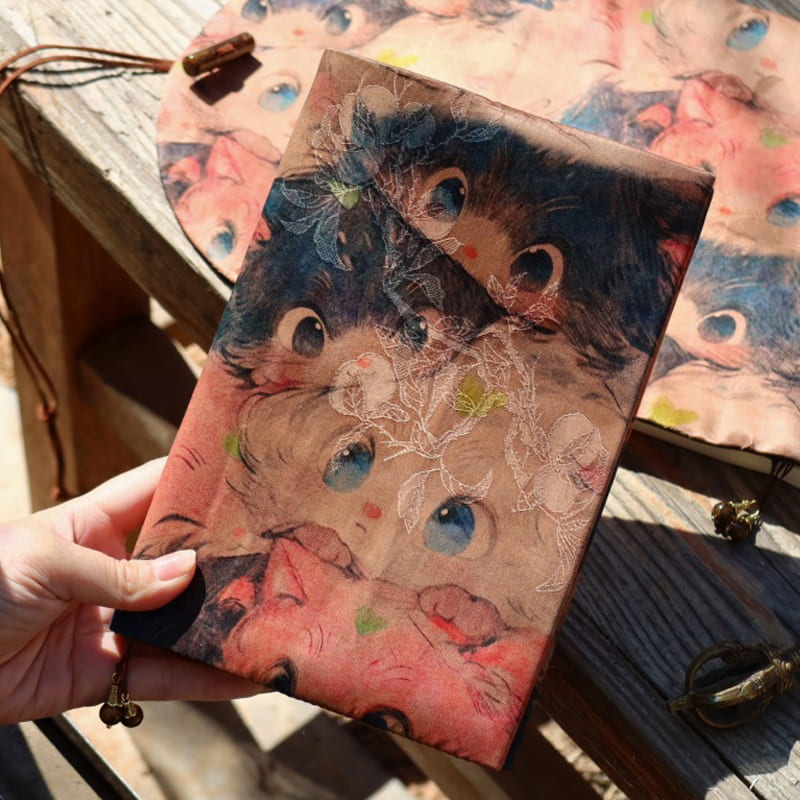 Kawaii Cat Book Cover – A5/A6 Notebook & Book Binder, Planner & Traveler’s Notebook Cover | Gifts for Book Lovers