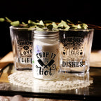 Chic Kitchen & Spice Jar Quote UV DTF Transfer Stickers
