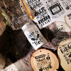 Chic Kitchen & Spice Jar Quote UV DTF Transfer Stickers