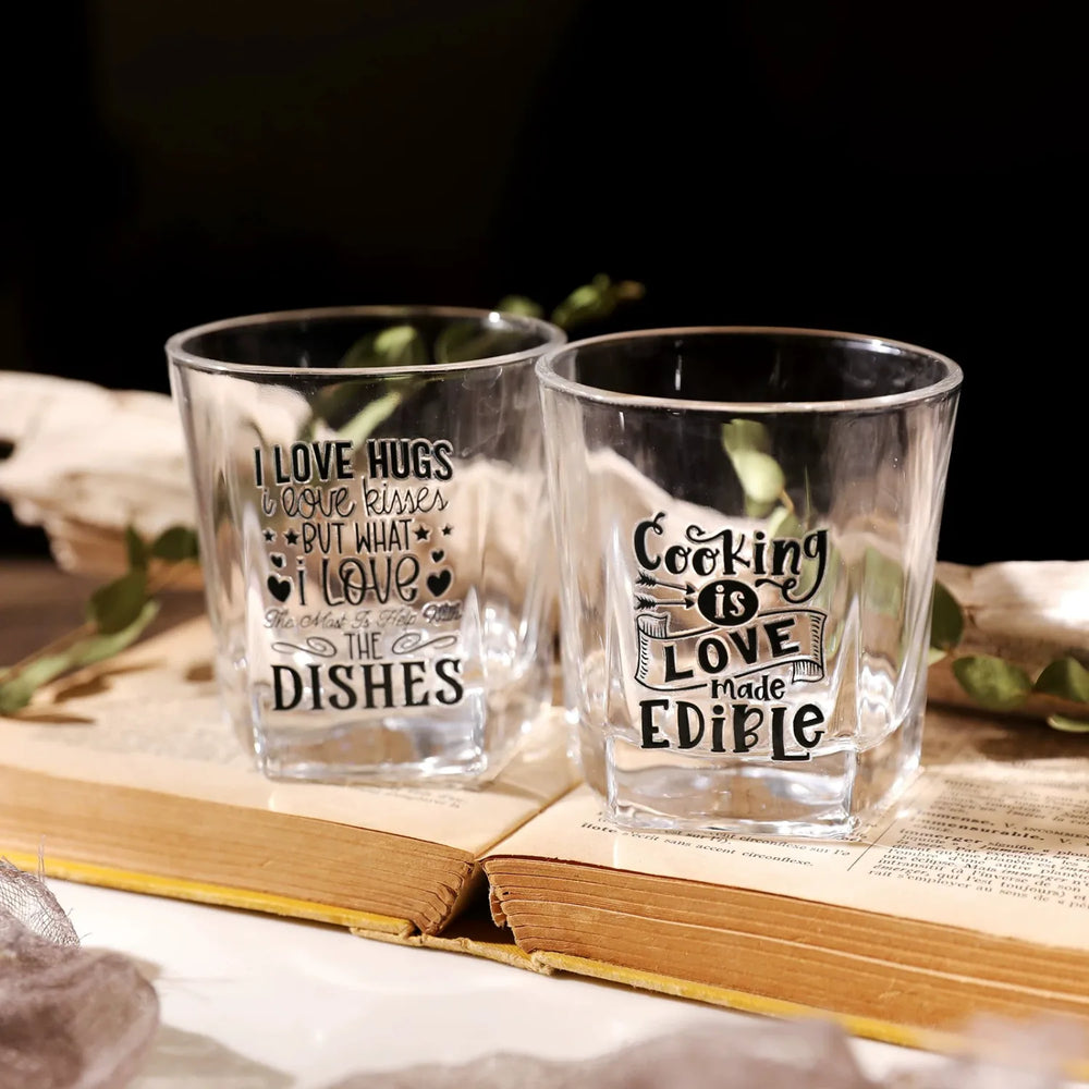 Chic Kitchen & Spice Jar Quote Crystal Transfer Stickers