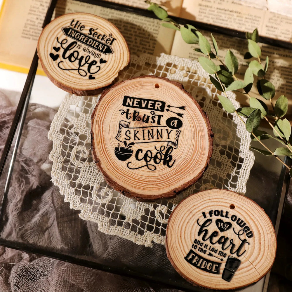 Chic Kitchen & Spice Jar Quote Crystal Transfer Stickers