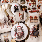 Weihnachtliche Tier-Aufkleber zum Aufreiben