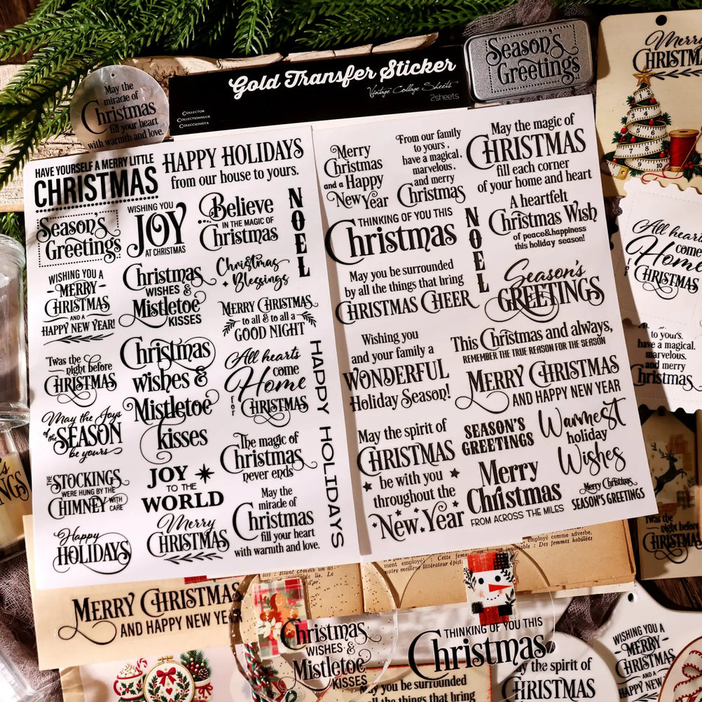 Christmas Blessing UV DTF Transfer Stickers