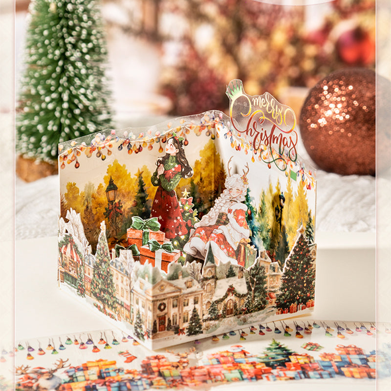 Ruban adhésif décoratif PET – Thème festif d’hiver
