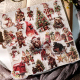 Christmas-Themed Die-Cut Clear Vellum Stickers