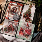Christmas-Themed Die-Cut Clear Vellum Stickers