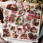 Christmas-Themed Die-Cut Clear Vellum Stickers