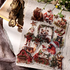Christmas-Themed Die-Cut Clear Vellum Stickers