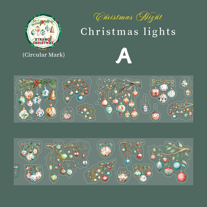 Vorgeschnittenes PET-Klebeband der Christmas Night-Serie