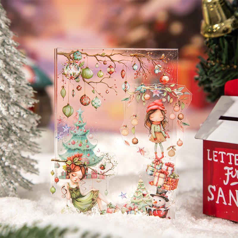 Vorgeschnittenes PET-Klebeband der Christmas Night-Serie