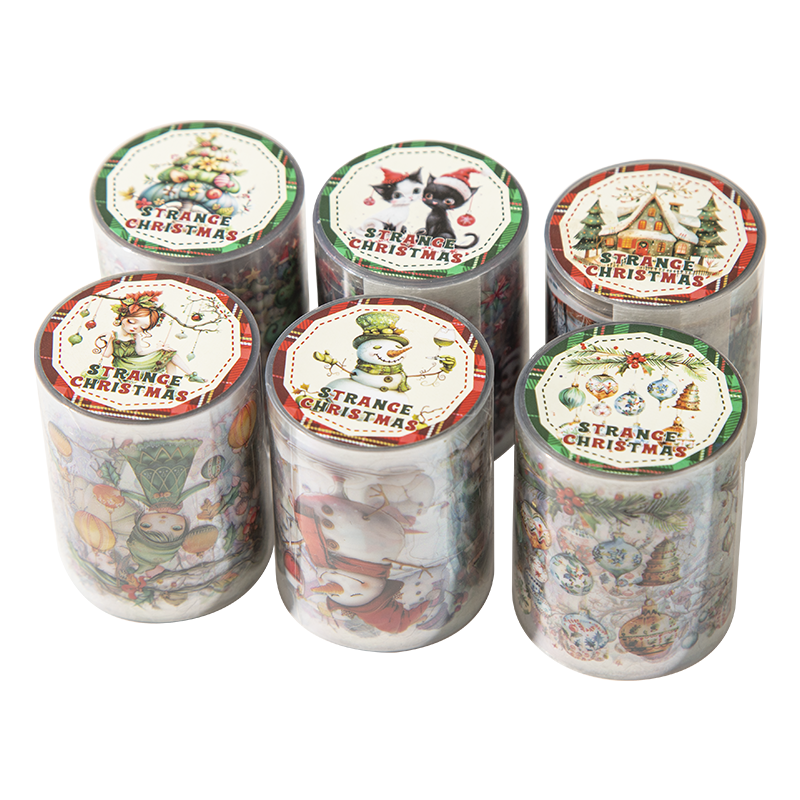 Vorgeschnittenes PET-Klebeband der Christmas Night-Serie