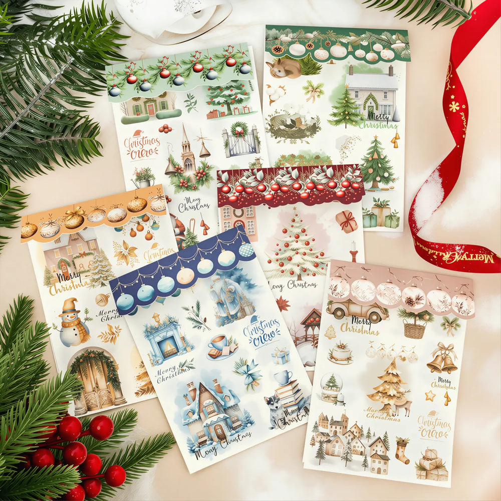 Weihnachts-Rubbelbilder für die Kartenherstellung