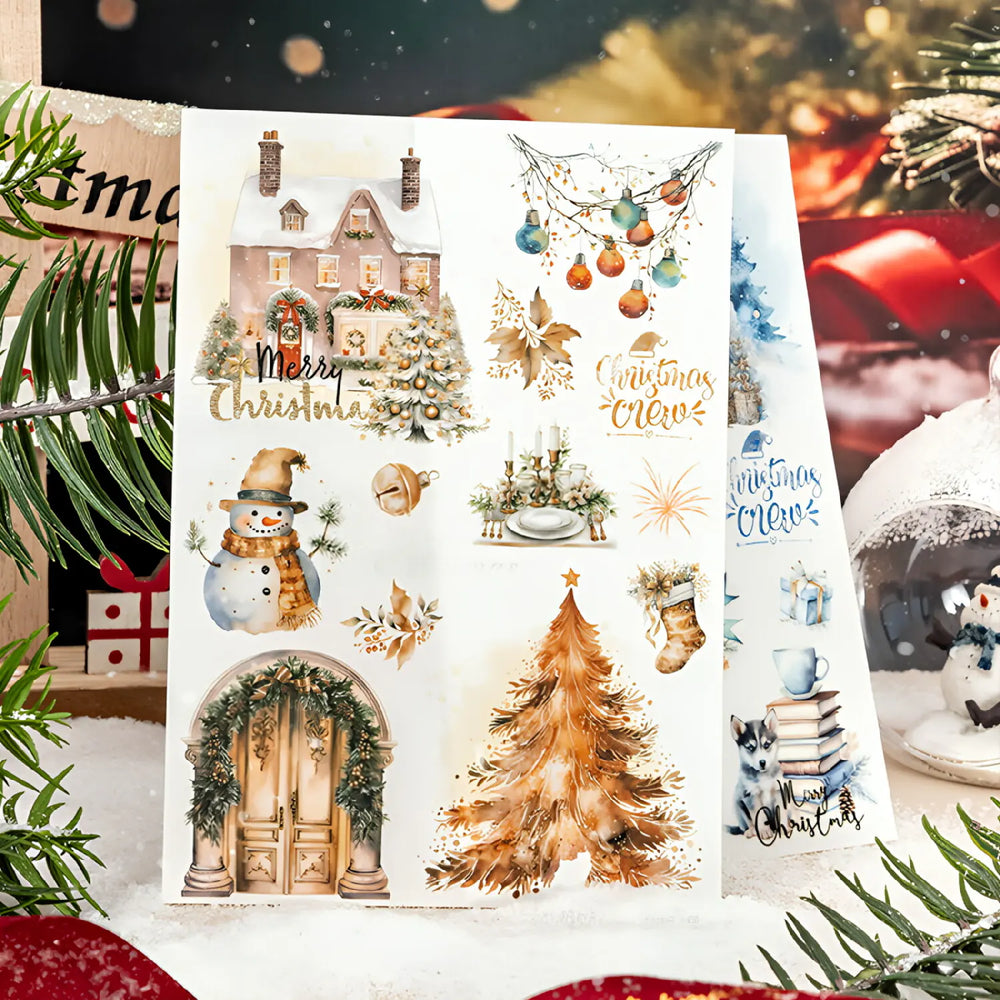 Weihnachts-Rubbelbilder für die Kartenherstellung