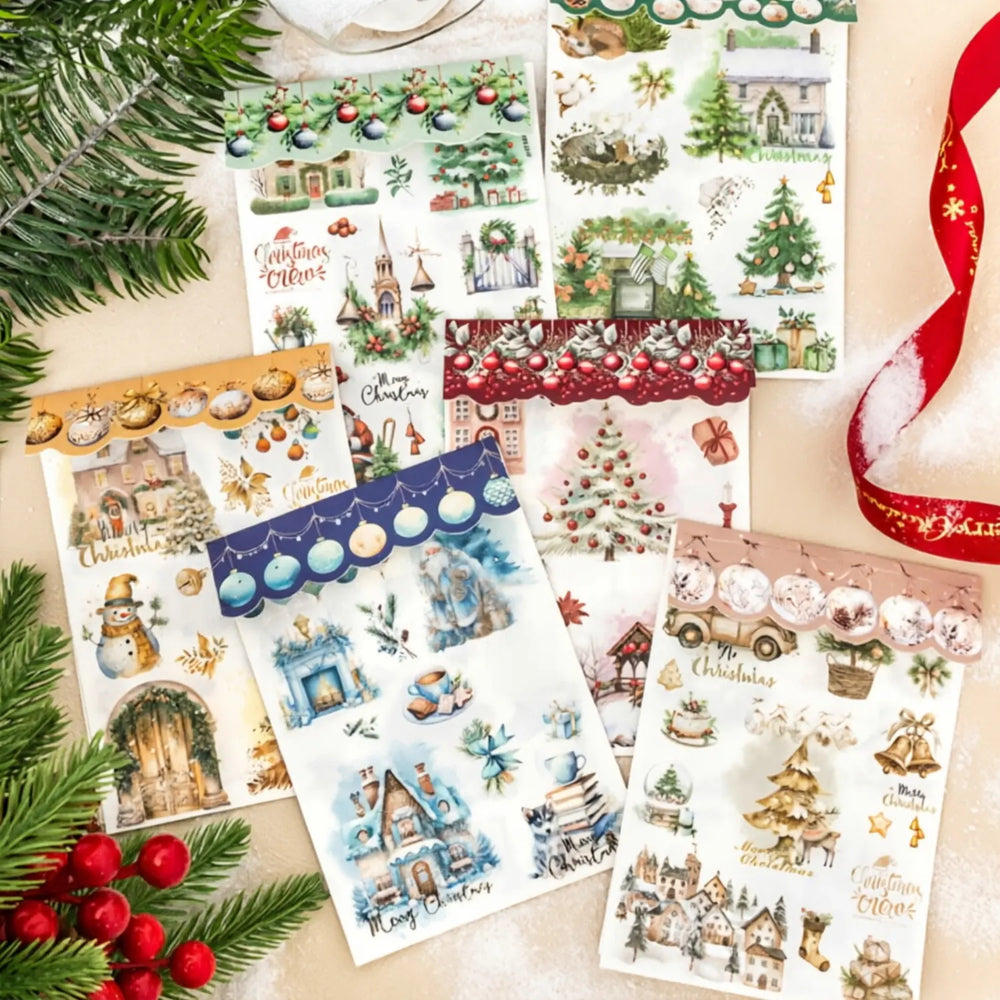 Weihnachts-Rubbelbilder für die Kartenherstellung
