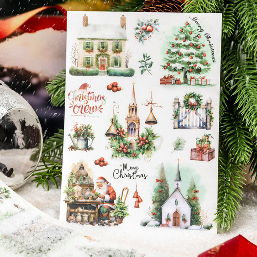 Weihnachts-Rubbelbilder für die Kartenherstellung