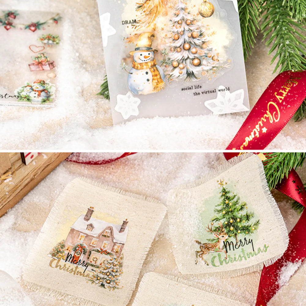 Weihnachts-Rubbelbilder für die Kartenherstellung