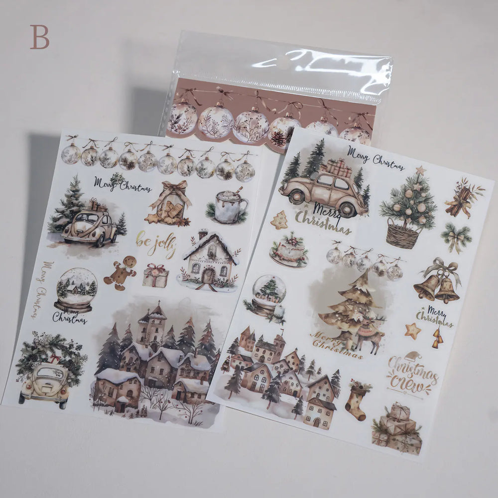 Weihnachts-Rubbelbilder für die Kartenherstellung