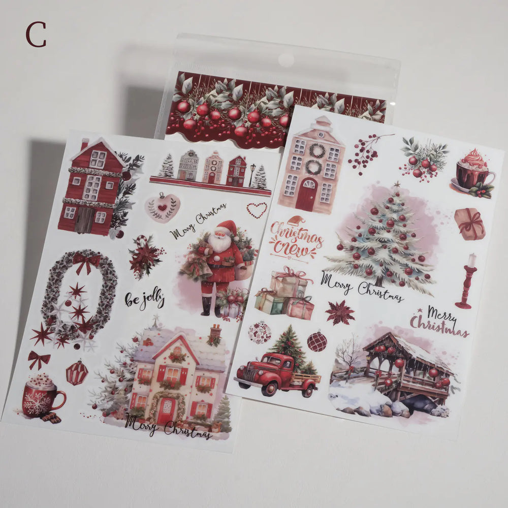 Weihnachts-Rubbelbilder für die Kartenherstellung