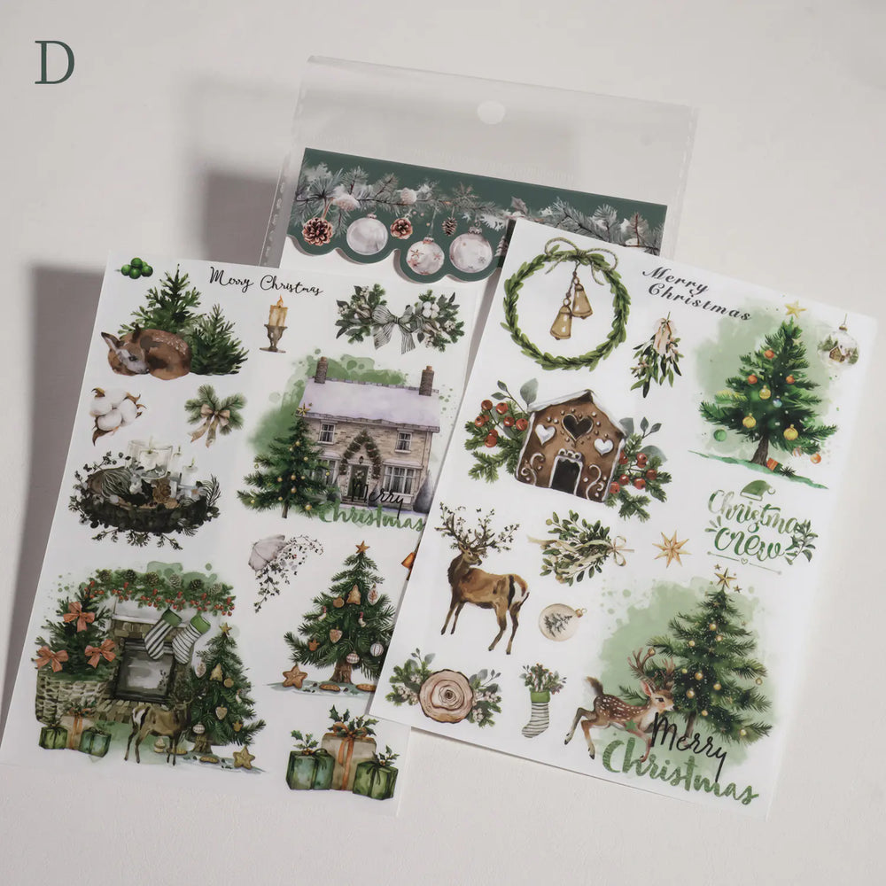Weihnachts-Rubbelbilder für die Kartenherstellung