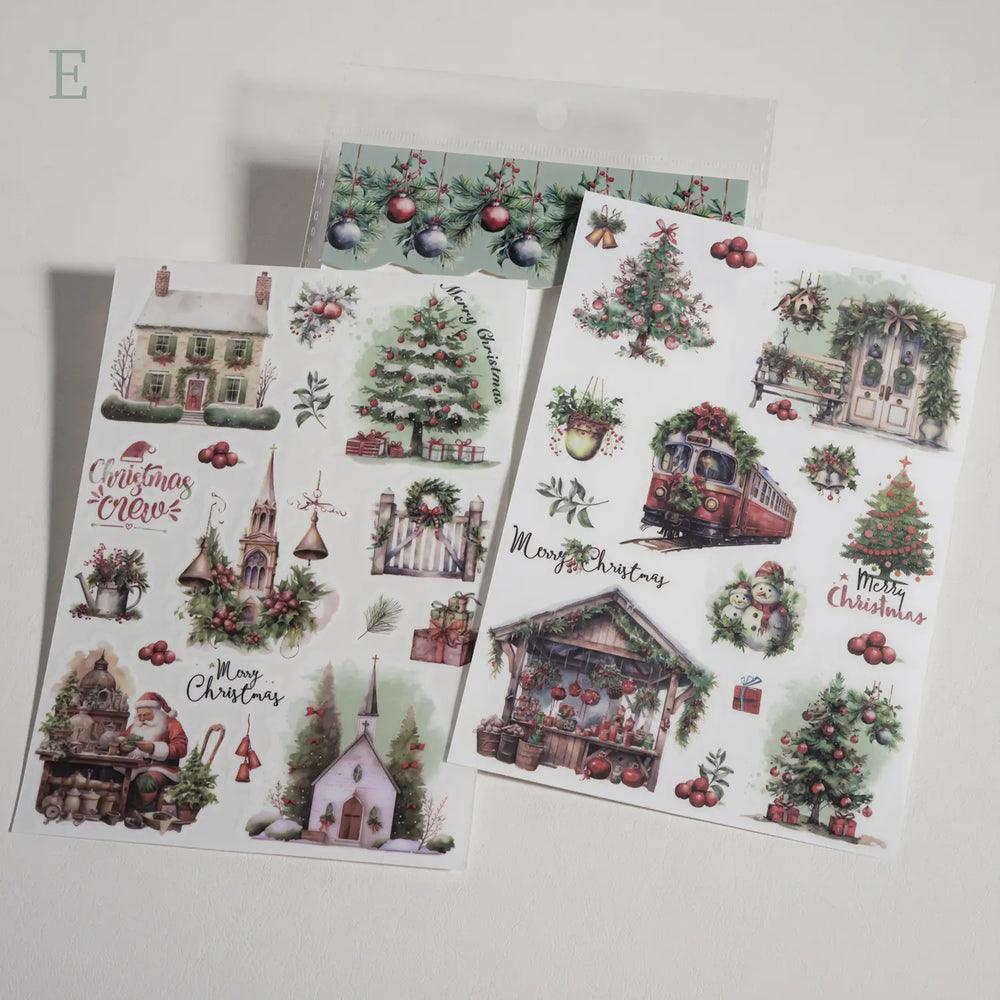 Weihnachts-Rubbelbilder für die Kartenherstellung