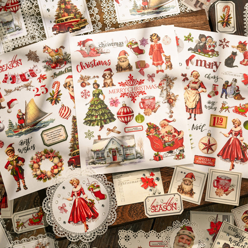 Christmas-Themed Rub-on Transfer Stickers