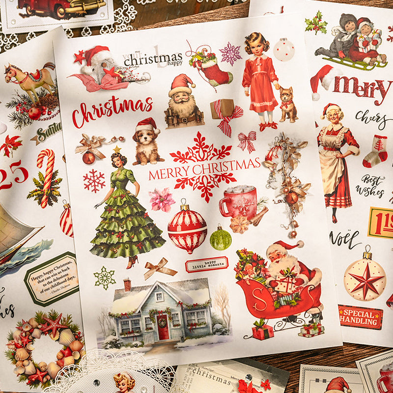 Christmas-Themed Rub-on Transfer Stickers