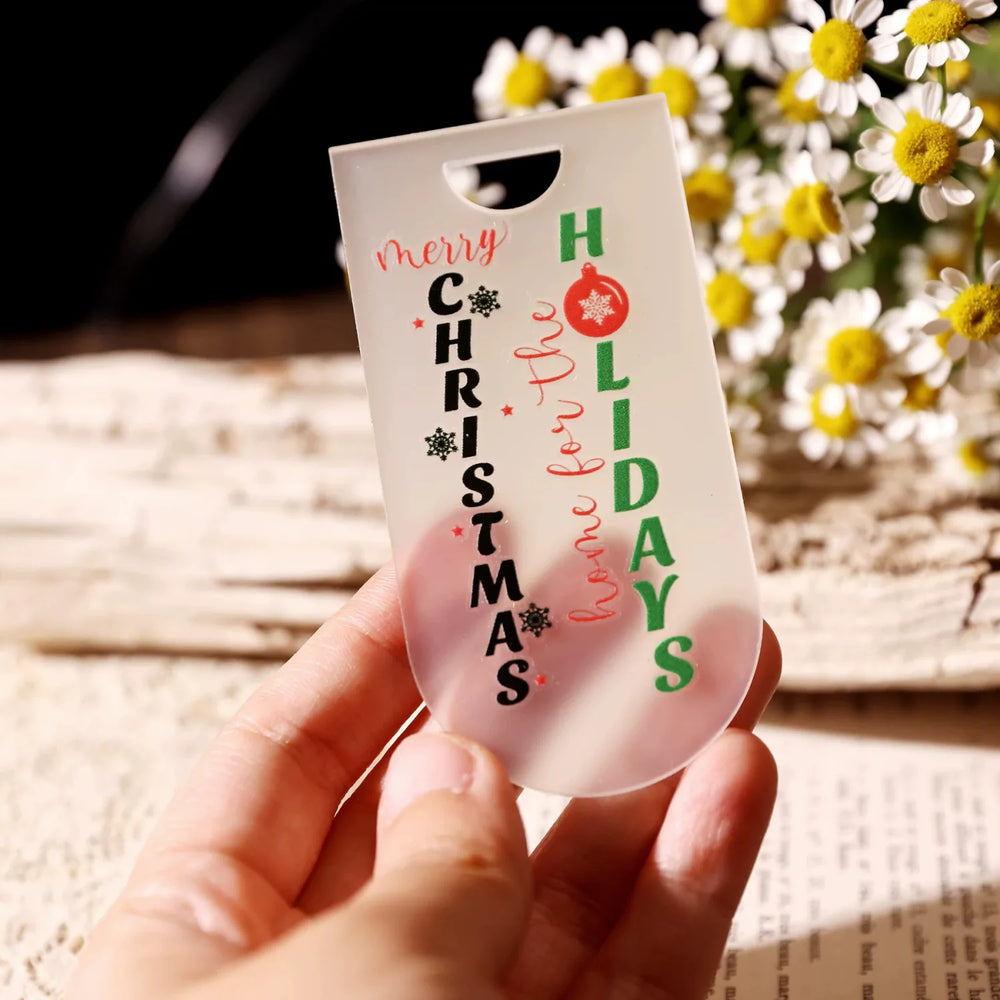 Christmas UV DTF Transfer Stickers Waterproof Holiday Words
