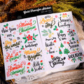 Weihnachtliche Wort-Aufkleber