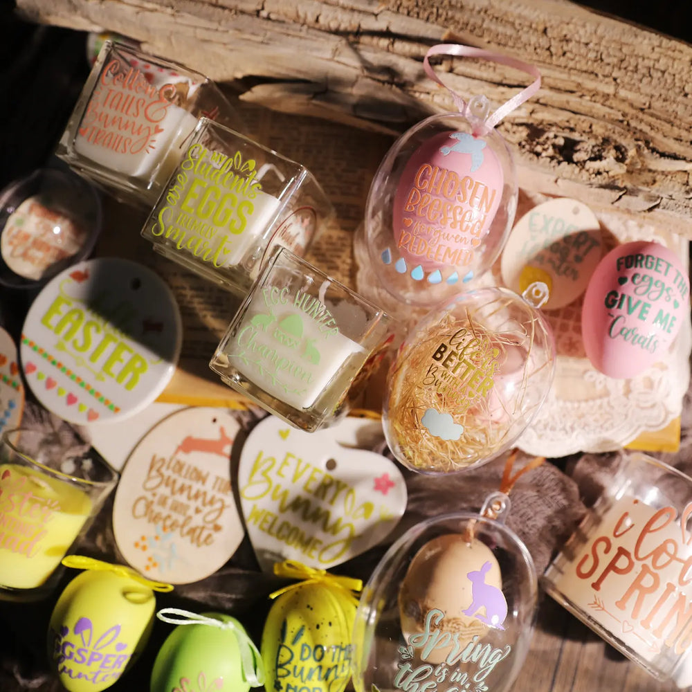 Clear Plastic Easter Eggs for DIY Crafts - Fillable  Perfect for Rub-on Sticker