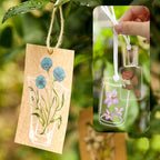 Klarer transparenter Flaschenaufkleber Daisy Rose gepresste Blume