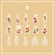 Clear Transparent Bottle Sticker Daisy Rose Pressed Flower