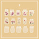 Clear Transparent Bottle Sticker Daisy Rose Pressed Flower