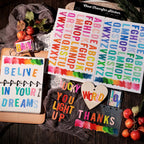 Colorful Alphabet UV DTF Transfer Stickers