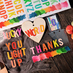 Colorful Alphabet UV DTF Transfer Stickers
